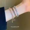 Wholesale Modern Style Geometric Copper Inlay Zircon Bracelets