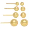 Wholesale 1 Pair Basic Simple Style Round Copper Plating 18k Gold Plated Ear Studs