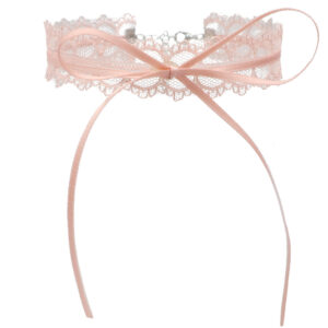 2# Korean pink lace bow