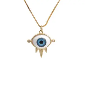 0464ys Blue 1 Devil's Eye + Box Chain