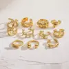 Casual Vintage Style Simple Style Geometric Copper Plating 18k Gold Plated Open Rings