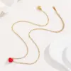Wholesale Jewelry Cute Simple Style Heart Shape Stainless Steel 18K Gold Plated Plating Pendant Necklace