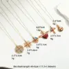 Wholesale Copper 14K Gold Plated Inlay Heart Shape Zircon Pendant Necklace