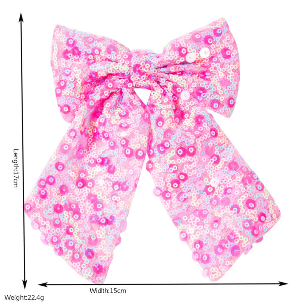 Wholesale Korean New Style Hairpin Sequin Fabric Hand-Sewn High-Quality Hairpin Female Spring Clip Large Bow Lady Hair Accessories