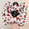 Wholesale Sweet Cherry Strawberry Print Hair Clip with Bow, Versatile Shark Clip for the Back of the Head, Fashionable Hair Accessory