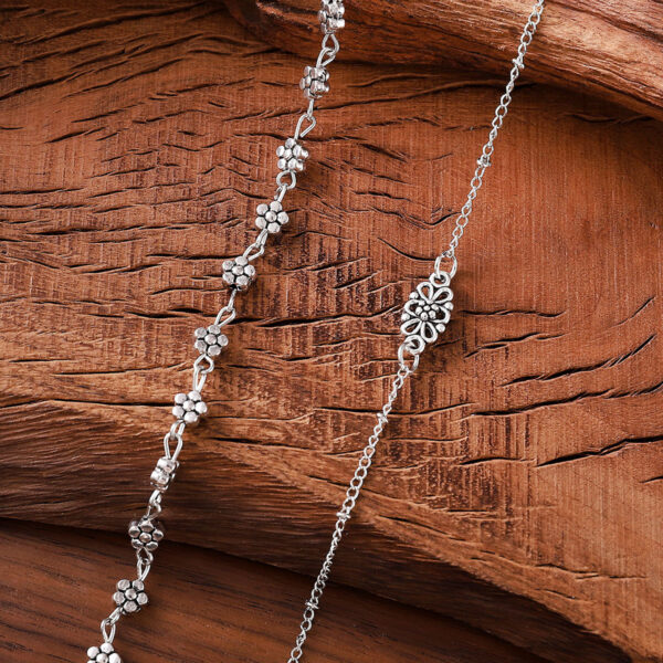 Wholesale Bohemian Western Style Flower Heart Carved Hollow Bracelet Anklet Set