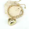 Wholesale Simple Style Heart Shape Copper Plating Gold Plated Bracelets
