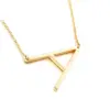 PVD Coated 18K Gold Plated Letter Titanium Steel Simple Style Waterproof Non Tarnish Necklace