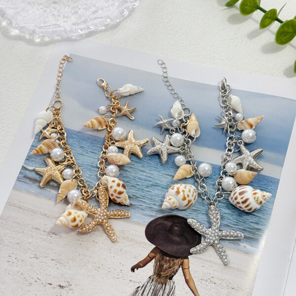 Wholesale Japan and South Korea Cross-border Fashion All-match Tide Ocean Bohemian Style Bracelet Starfish Shell Bracelet
