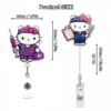 Wholesale Cross-border hot-selling glitter cute cat nurse cartoon badge scroll badge clip DIY new creative easy pull buckle