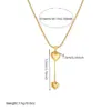Wholesale Jewelry Vacation Classic Style Heart Shape 304 Stainless Steel Plating Pendant Necklace Snake Chain