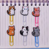 Wholesale Random 50pcs Cartoon Kitten Bookmark Pvc Soft Rubber Paper Clip