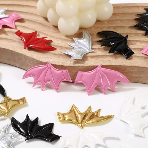 Wholesale Ultrasonic Embossed Devil Horn Wings DIY Handmade Halloween Vampire Hairpin Doll Hat Decorative Accessories