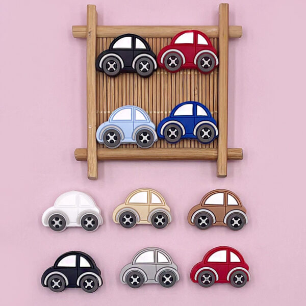 Wholesale Factory direct stock of cute cartoon double-sided epoxy car beads, DIY craft pen beads, popular cross-border wholesale.