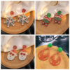 Wholesale Christmas Cute Christmas Tree Snowflake Earrings