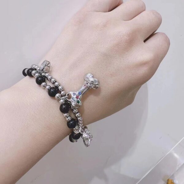 Wholesale Multi-layer pearl bead chain bracelet Diamond bone inlaid zirconium love bracelet niche design sweet cool all-match bracelet