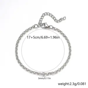 3mm Round Pearl / Steel Color