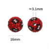 Wholesale large aperture color rhinestone leopard clay diamond ball Shambhala heavy diy beads mobile phone chain aessories