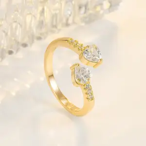 Heart-Shaped Ring [Yellow Gold]] / Adjustable Opening