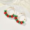 Wholesale Colorful Christmas bell earrings