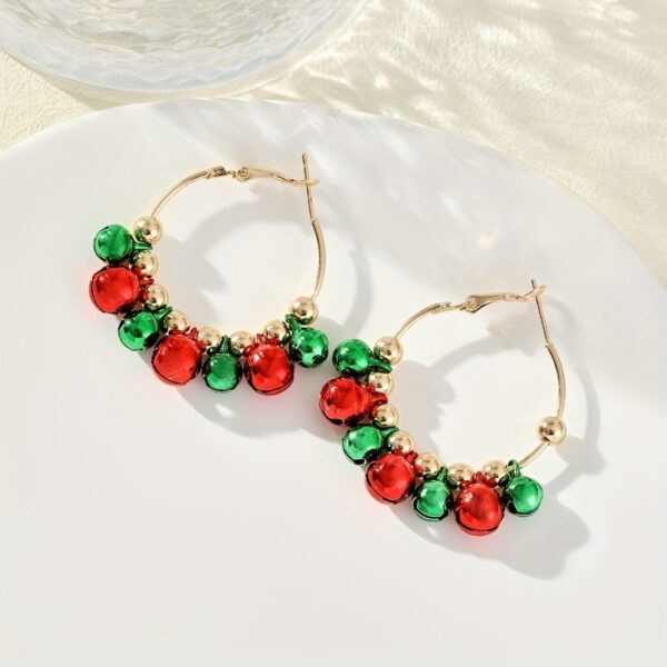 Wholesale Colorful Christmas bell earrings