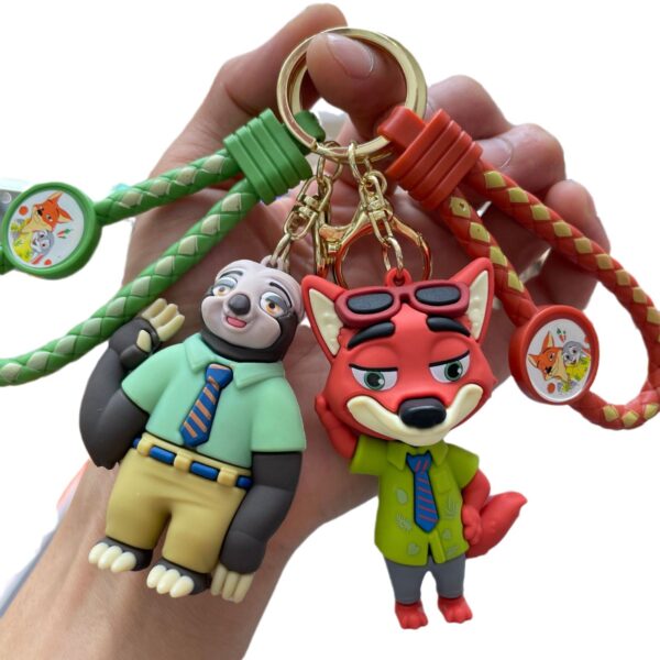 Wholesale Cross-border crazy animal city keychain cartoon doll schoolbag pendant car key chain pendant small gift