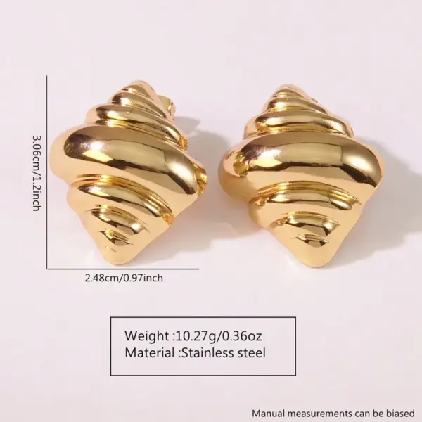 Wholesale 1 Pair Cute Novelty Streetwear Geometric Irregular 304 Stainless Steel Imitation Gold Electroplating Ear Studs