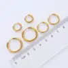 303 Stainless Steel Circle Electroplating No Inlaid Golden Plated Simple Style Plating Gold Earrings