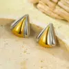 Wholesale Simplified Geometry Triangle Stainless Steel Earrings Fashionable Elegant Ladies Jewelry Graduation Gift Metal Style Unisex
