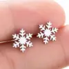 PVD Coated 18K Gold Real Gold Plated Animal Snowflake 304 Stainless Steel Simple Style Waterproof Non Tarnish Ear Studs
