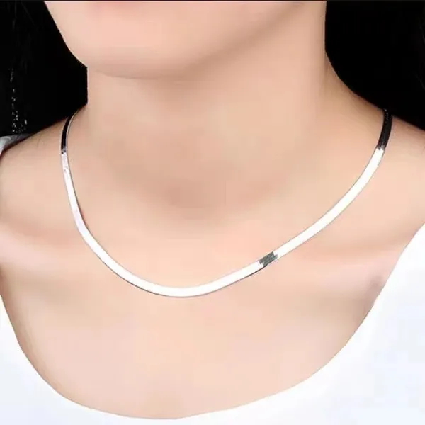 Wholesale Stainless Steel Titanium Steel Hip-Hop Plating Solid Color Necklace