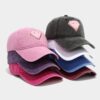 Wholesale Women's Sun Hat with Diamond Patch, Retro Soft-Top Baseball Cap, Autumn Face-Shaping Fashion Trendy Baseball Cap