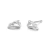 Wholesale 1 Pair Casual Basic Geometric Moon Heart Shape Titanium Steel Ear Studs