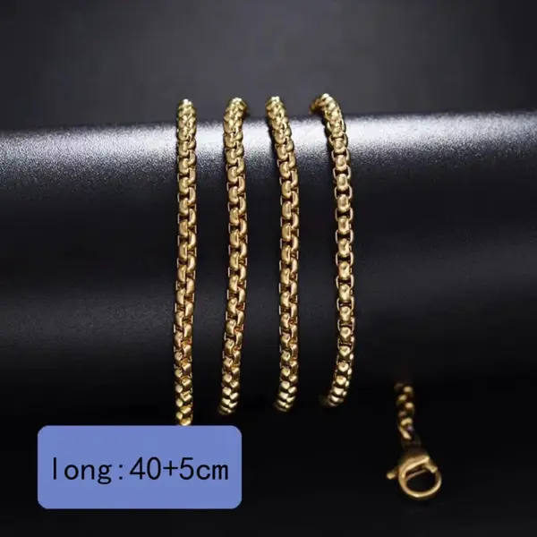 Vacuum Plating Real Gold Plated 18K White Solid Color 304 Stainless Steel Simple Style Waterproof Non Tarnish 201 Necklace