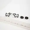 oly-185d8287bafa758a8f4d8d34fdccd9aa Wholesale PVD Coated 18K Gold Real Gold Plated Dog 304 Stainless Steel Simple Style Waterproof Non Tarnish Ear Studs