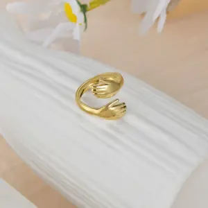 Wholesale PVD Coated Real Gold Plated 14K Gold Geometric 304 Stainless Steel Waterproof Non Tarnish
