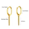Wholesale 1 Pair Fashion Solid Color Stainless Steel Plating Earrings