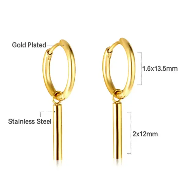 Wholesale 1 Pair Fashion Solid Color Stainless Steel Plating Earrings