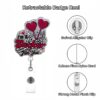 oly-18620a8f865fd67f45c836e877dd27ed Wholesale Creative Acrylic Glitter Medical Care Heart Mother's Day Retractable Badge Clip