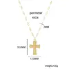 Wholesale Jewelry Simple Style Classic Style Cross 304 Stainless Steel 18K Gold Plated Pendant Necklace
