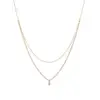 Wholesale Jewelry IG Style Simple Style Geometric Titanium Steel Zircon Inlay Bracelets Necklace