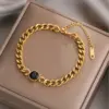 Wholesale PVD Coated 18K Gold Plated Geometric 304 Stainless Steel Waterproof Non Tarnish 304 Stainless Steel Bracelets