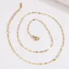 oly-186f2d320a81ebddf42ced803772bd61 Wholesale 304 Stainless Steel Solid Color Electroplated Golden Plated Simple Style Necklace