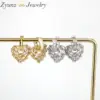 Luxurious Fashion Simple Style Heart Copper Artificial Gemstones Earrings