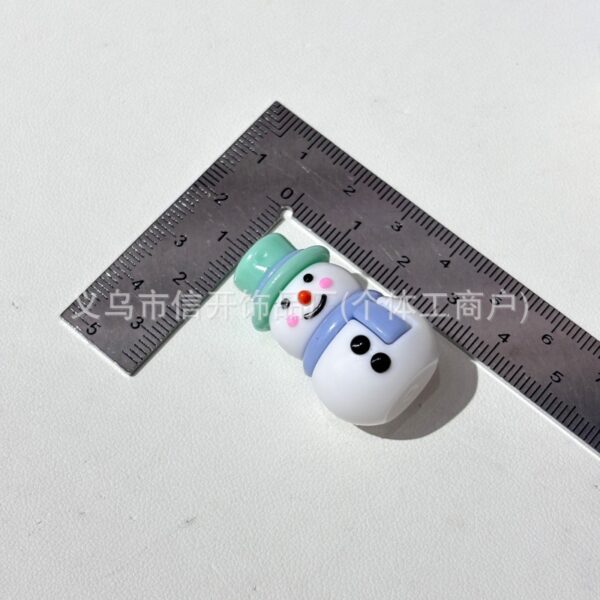 Wholesale Perforated Soft Rubber Cartoon Snowman Hat Beads