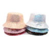 Wholesale Fisherman Hat Women's Face Shown Spring and Summer Korean Fashion Sunshade Sequin Small Basin Hat Rhombic Bucket Hat Double-Sided Cross-Border