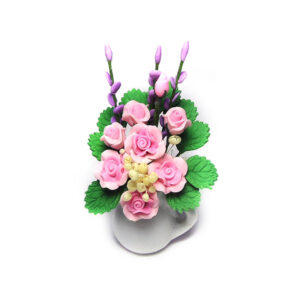Pink rose small mouth pot flower