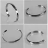 Wholesale 6mm Stainless Steel C Bracelet Titanium Steel Opening Adjustable Bracelet