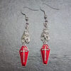 Wholesale European and American Explosions Halloween Earrings Dark Gothic Punk Style Coffin Heart Vampire Cross Earrings for Women