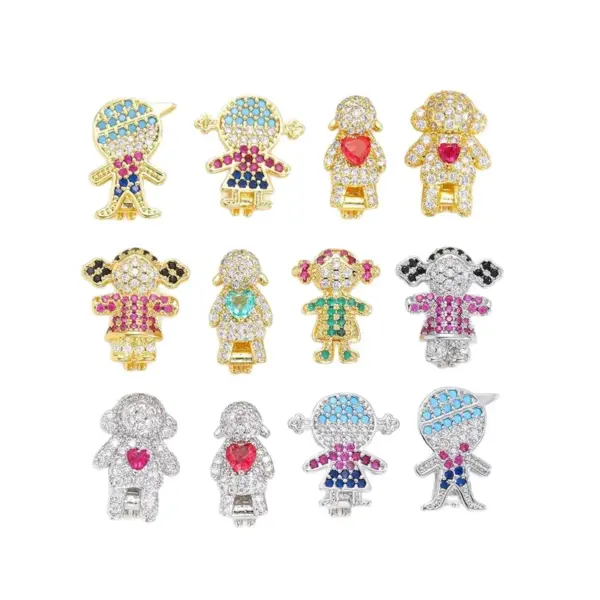 Wholesale TK Explosive Stainless Steel Strap Bracelet DIY Accessories Happy Boys Girls Exquisite Zircon Bracelet Accessories